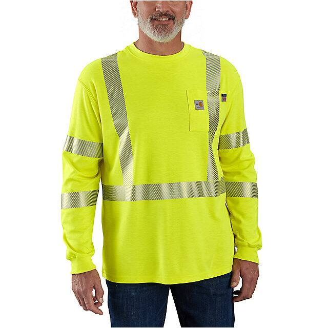 Carhartt FR Hi-Vis Class 3 Pocket T-Shirt in Bright Lime